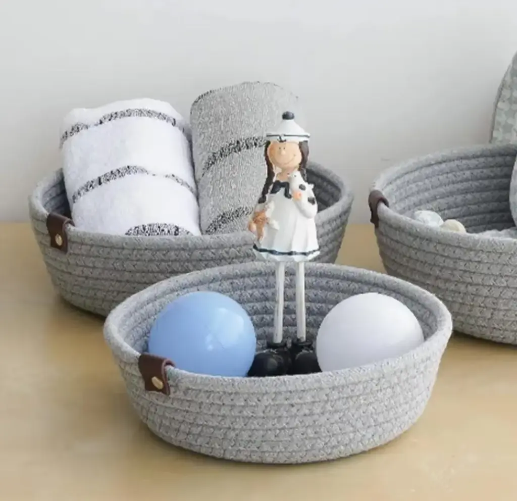  Cotton Linen Storage Basket
