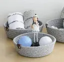 Cotton Linen Storage Basket